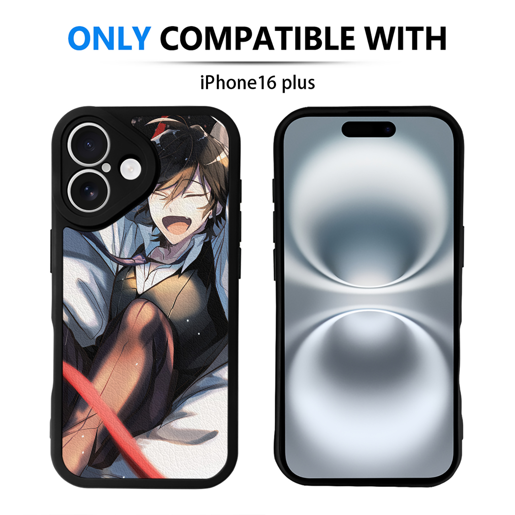 （画像用） 文豪ストレイドッグス Bungo Stray Dogs 【iPhone 16シリーズ対応】シリコンスマホケース（レザー調） 材質：シリコン